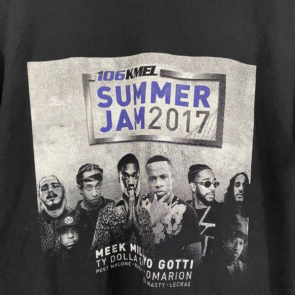106 KMEL Summer Jam 2017 Shirt Size Large Ty Dolla Russ Meek Mill Post Malone - Picture 3 of 5